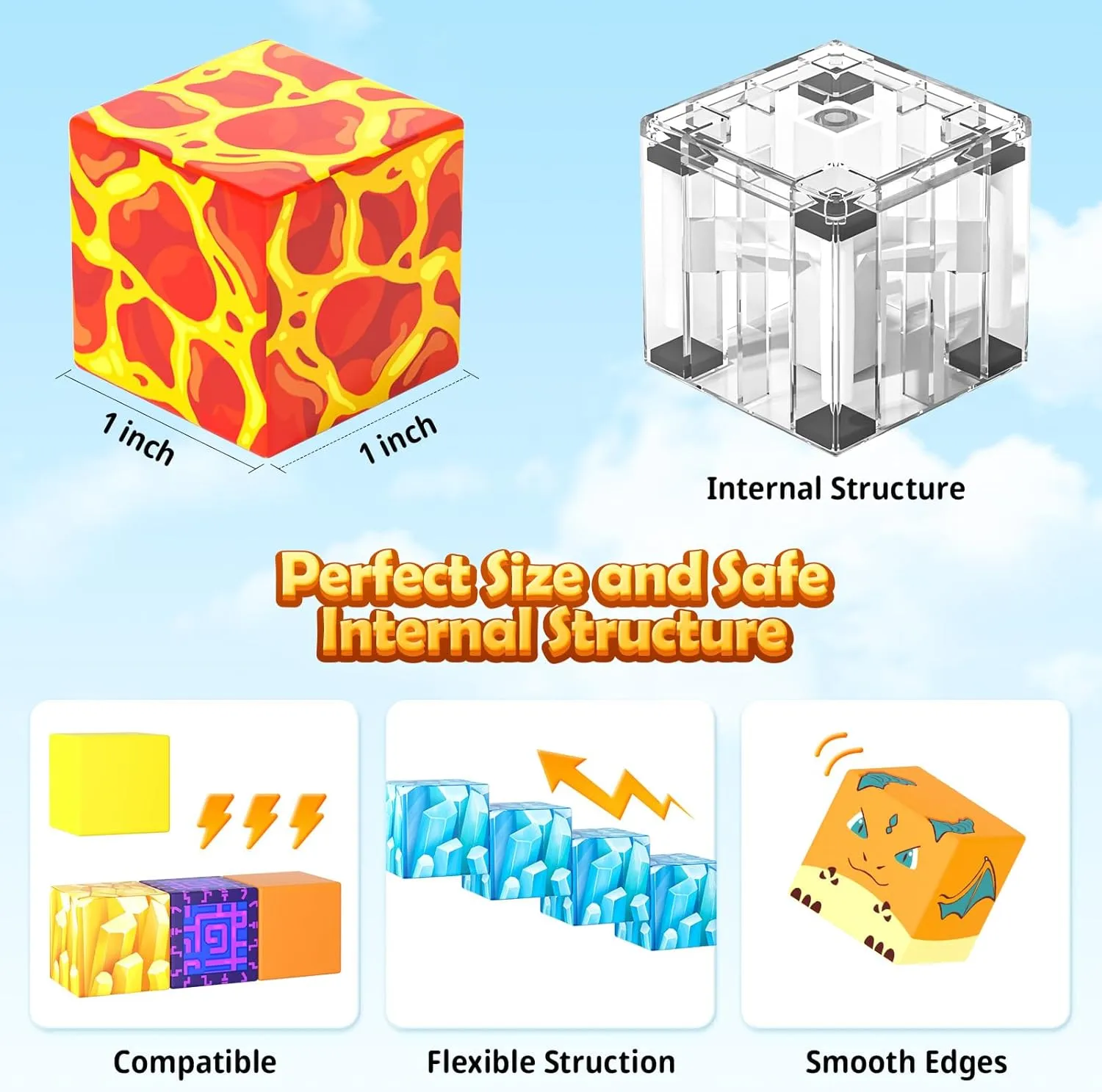 Magnetic Blocks - Build Mine Magnet World Magic Sword Portal Set, Building Toys Magnetic Tiles for Kids 3 , Classroom Must Haves Sensory Toddlers Toys Kids Games Gift for Boys & Girls 3-5 5-7