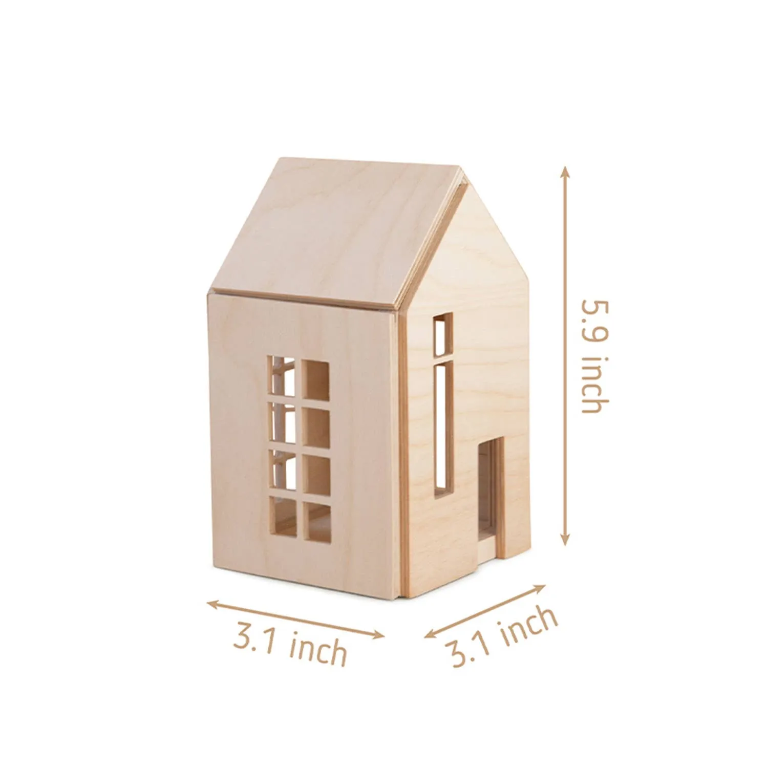 Magnetic Dollhouse - Natural, Tiny