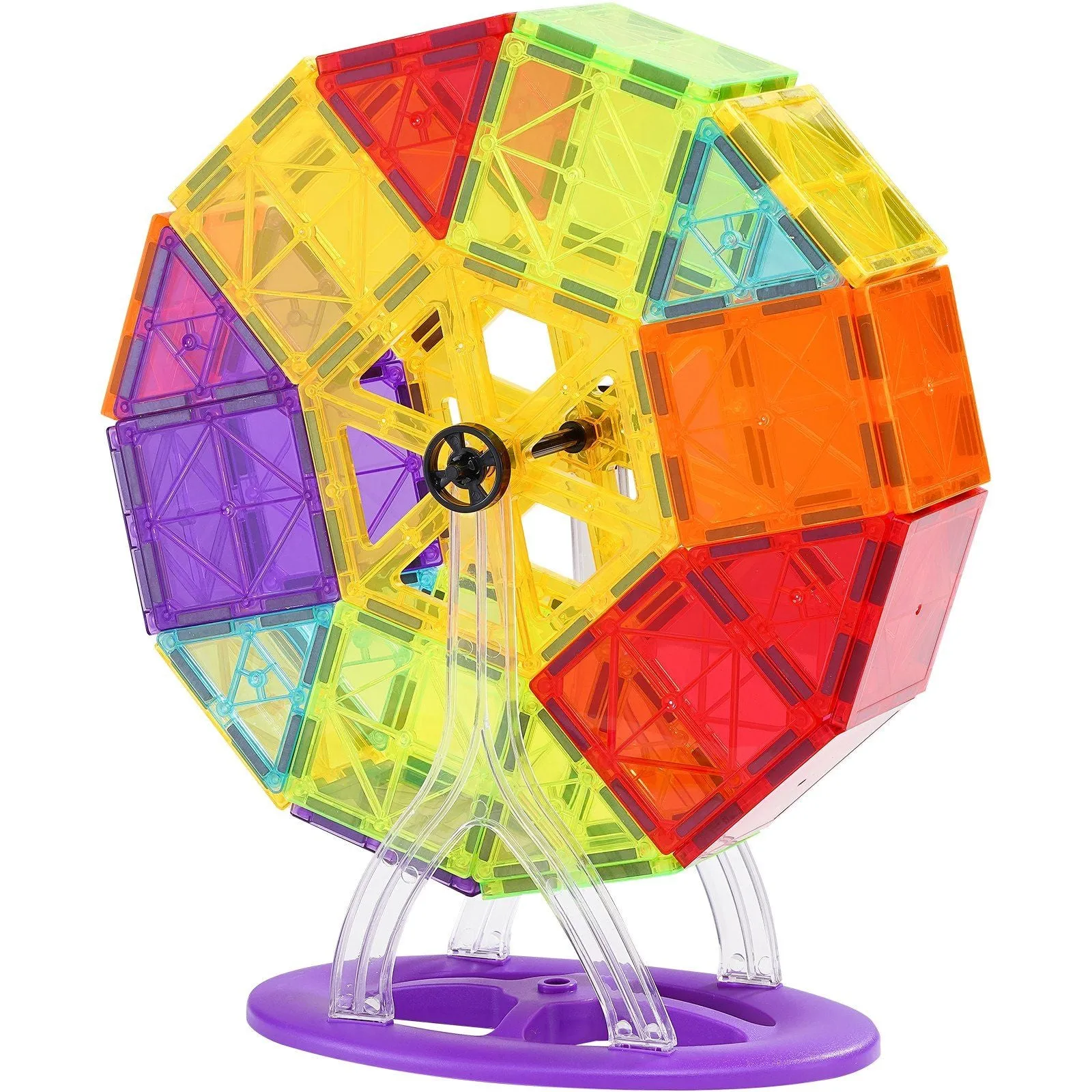 Magnetic Tiles Magnetic Building Toy 121 PCS Magnet Blocks for Kids 3D Set