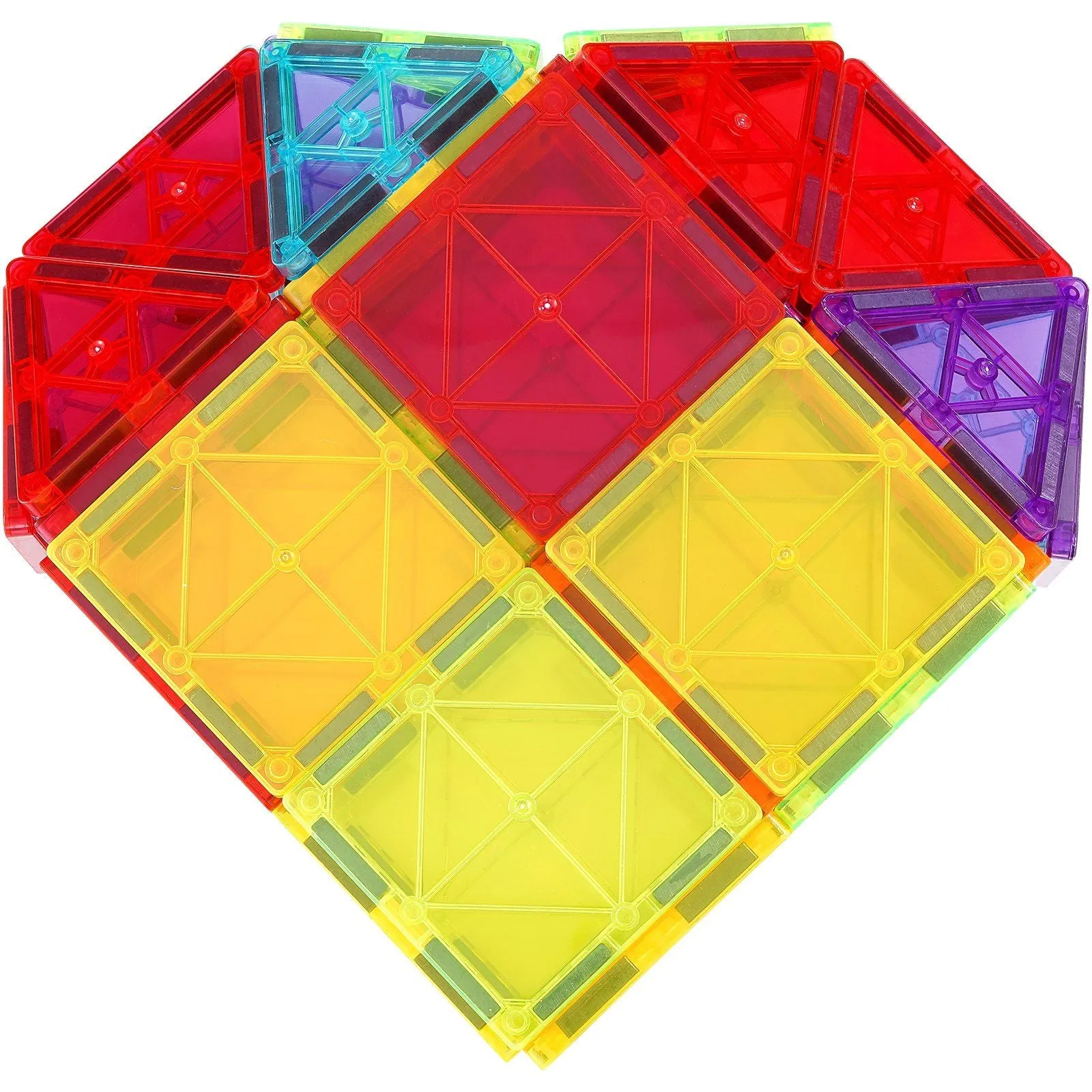 Magnetic Tiles Magnetic Building Toy 121 PCS Magnet Blocks for Kids 3D Set