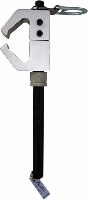 Malta Dynamics Vertical Fixed Beam 4.5”-12” Reusable Anchor with 360° Swivel D-Ring, Overhead or Foot-Level Anchorage, OSHA/ANSI Compliant Personal Fall Protection