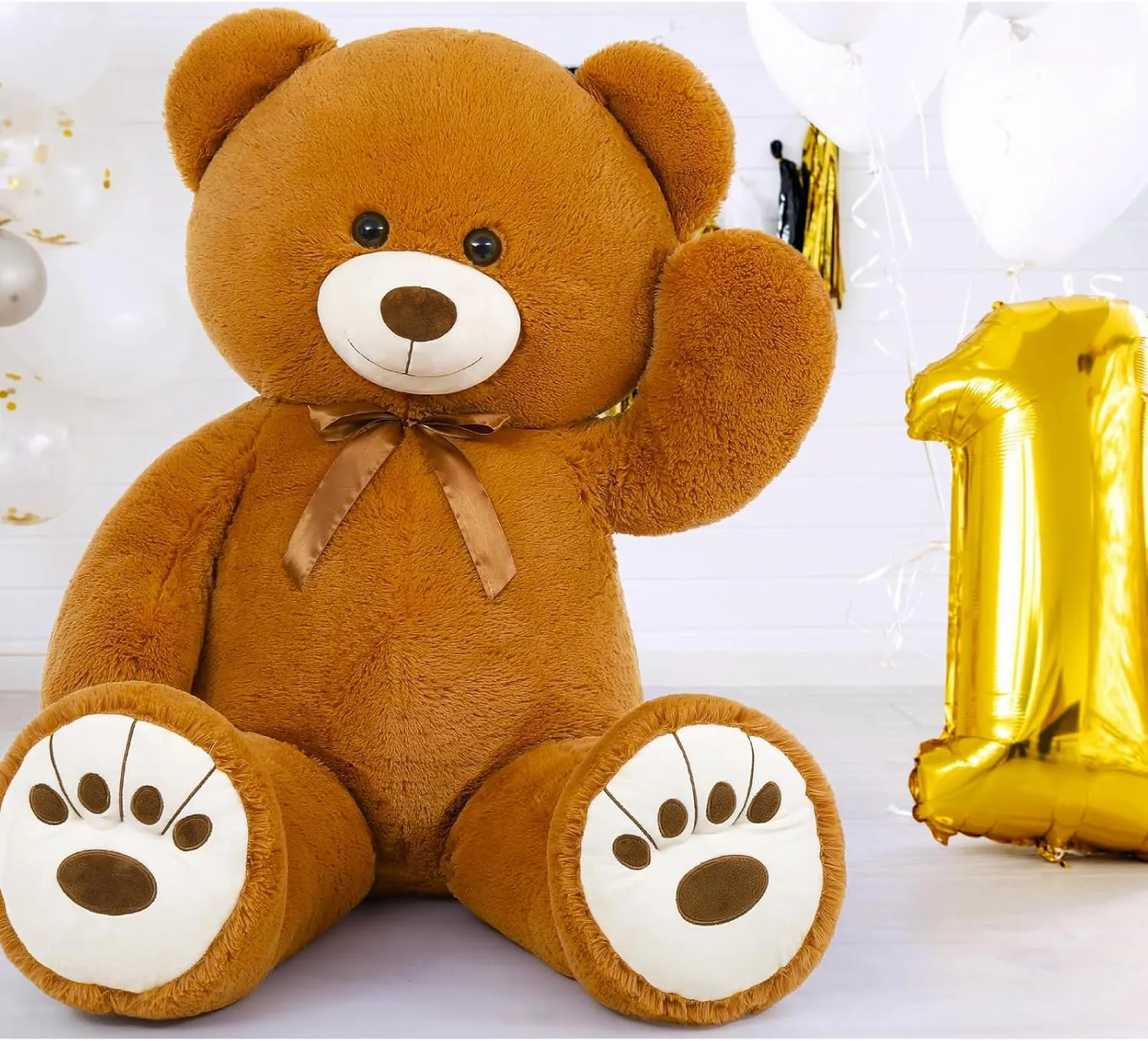 MaoGoLan Giant Teddy Bear 50in Large Stuffed Animal Jumbo Big Bear Plush, Soft Teddy Plush Toy for Kids Teens Girls Birthday Gift Cute Decorations for Baby Shower Themed Party