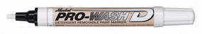 Markal Pro-Wash Detergent Removable Paint Marker with Real Paint, White (Pack of 12)