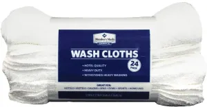 Member's Mark Commercial Washcloth, White (Set of 24)