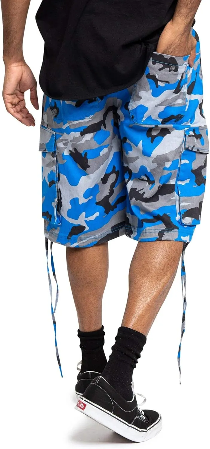 Men's Belted Ripstop Twill Camo Cargo Short