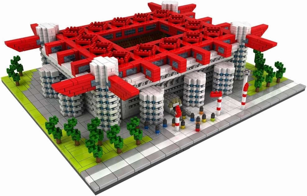 Micro Mini Blocks Football Stadium Building Set,SAN SIRO Stadium Building Kits Famous Architectural Model Toys Gifts for Kid and Adult 3800 Pieces
