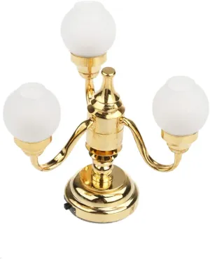 Milisten Mini House LED Ceiling Lamp Arm Miniature Chandelier Light Fixture Energy Efficient DIY Lighting for Dollhouse Models Easy Off Switch Battery Operated