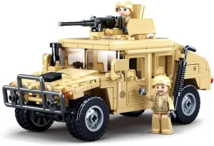 Military Vehicle Building Toy for Age 6 7 8 9 10 11 12 , Army Car Model Armored Vehicle Building Block Army Series Building Block with 2 Soldiers Figures (265 Pieces)