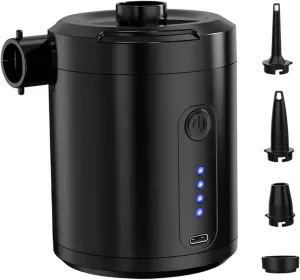 Mini Air Pump, Air Mattress Pump Rechargeable, 4000Pa Mini with 4 Nozzles, 5200mAh Portable for Pool Floats, Vacuum Bags, Sleeping Pads, Swimming Rings