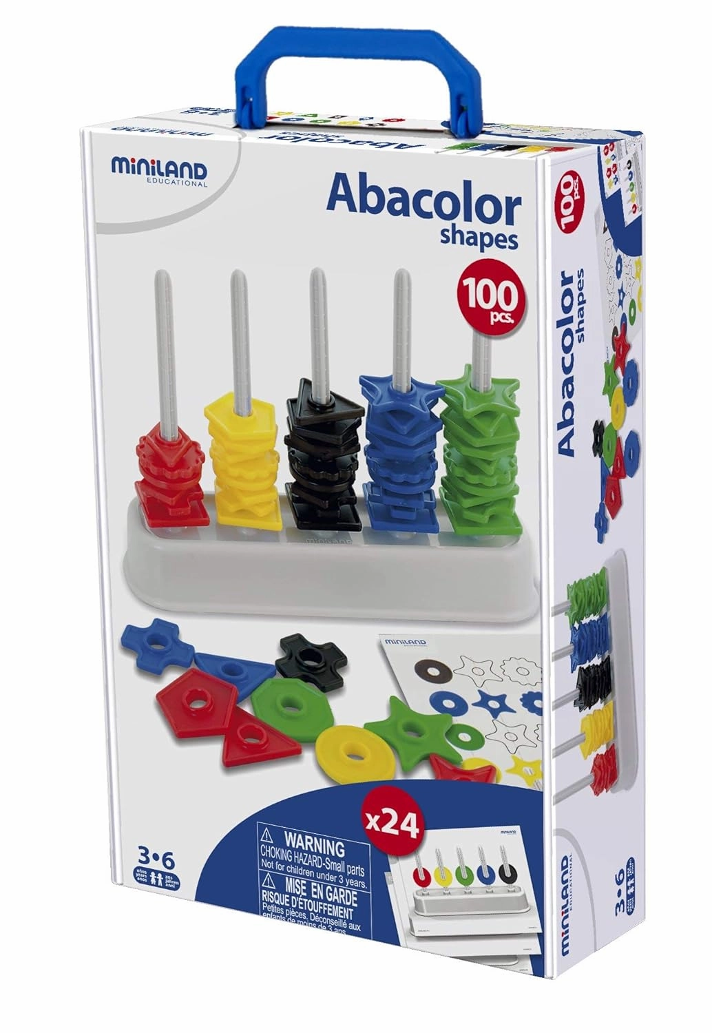 Miniland Educational - Abacolor Shapes Abacus Game for Kids
