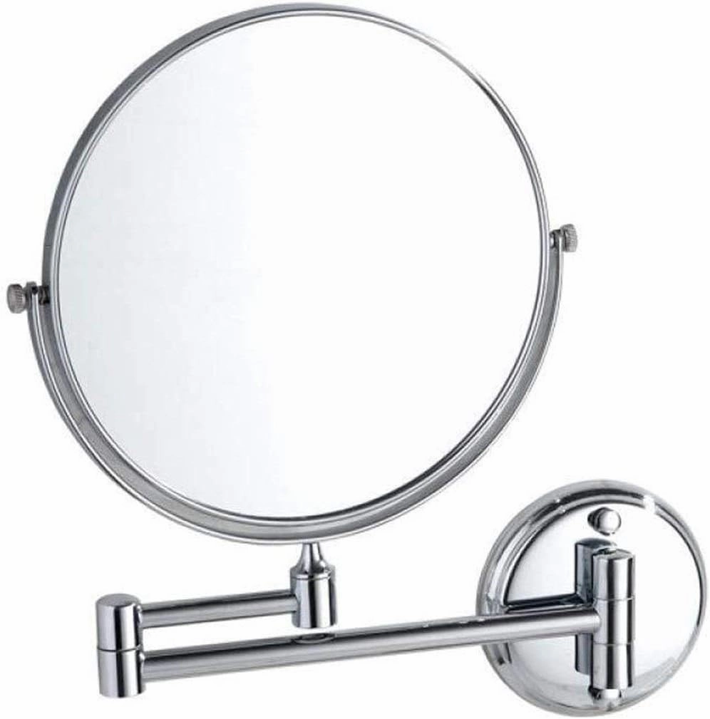 Mirror Modern Fashion High-Definition Beauty Mirror Wall-Mounted 8-inch Mirror Telescopic Folding Double-Sided 3X Magnifying Bronze Mirror Women Makeup Mirror