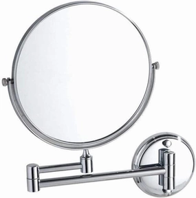 Mirror Modern Fashion High-Definition Beauty Mirror Wall-Mounted 8-inch Mirror Telescopic Folding Double-Sided 3X Magnifying Bronze Mirror Women Makeup Mirror