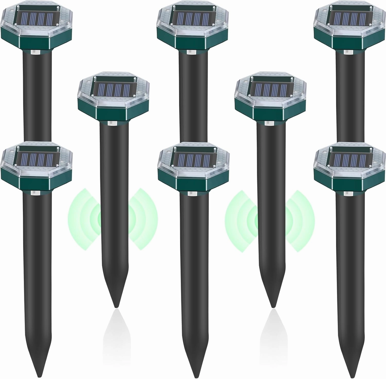 Mole Repellent Solar Powered - Ultrasonic Vole Repellent Outdoor, Mole Deterrent, Rodent Chipmunk Snake Repellent Gopher Repellents for Lawns Garden Yard