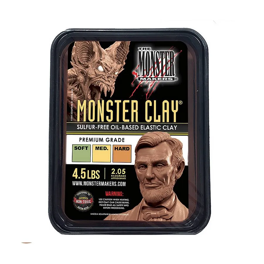 Monster Clay Premium Brown Medium - single