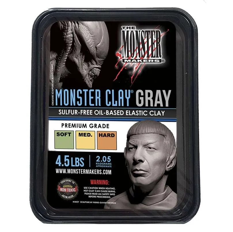 Monster Clay Premium GREY MEDIUM- single
