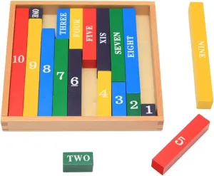 Montessori Math Materials for Preschool, Wood Small Numerical Rods,Educational Counting Toy,Math Blocks,Addition and Subtraction Games Educational Learning Materials for Toddlers