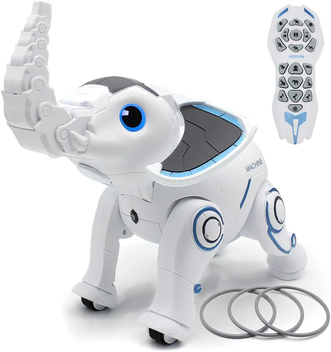 Mostop Remote Control Robot Elephant RC Programming Interactive Robotic Elephant Toy Voice Control Intelligent Electronic Toys Walking Dancing for Boys Girls Age 6, 7, 8, 9, 10 and Up Year Old