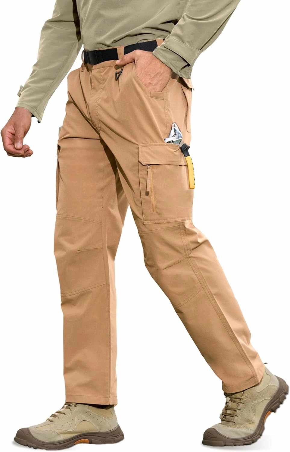 MOURCE Ripstop Tactical Pants for Men Stretch Breathable - Lightweight Quick Dry Mens Hiking Pants with 9 Pockets