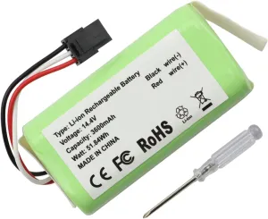 MULS 3600mAh Vacuum Battery for Qihoo 360 S5 S7 S7 Pro T90 X9 Robot Vacuum Cleaners 14.4V with Tools Battery