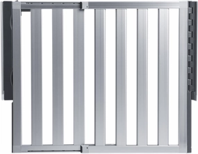 Munchkin® Loft Hardware Mounted Baby Gate for Stairs, Hallways and Doors, Extends 26.5"- 40" Wide, Silver Aluminum