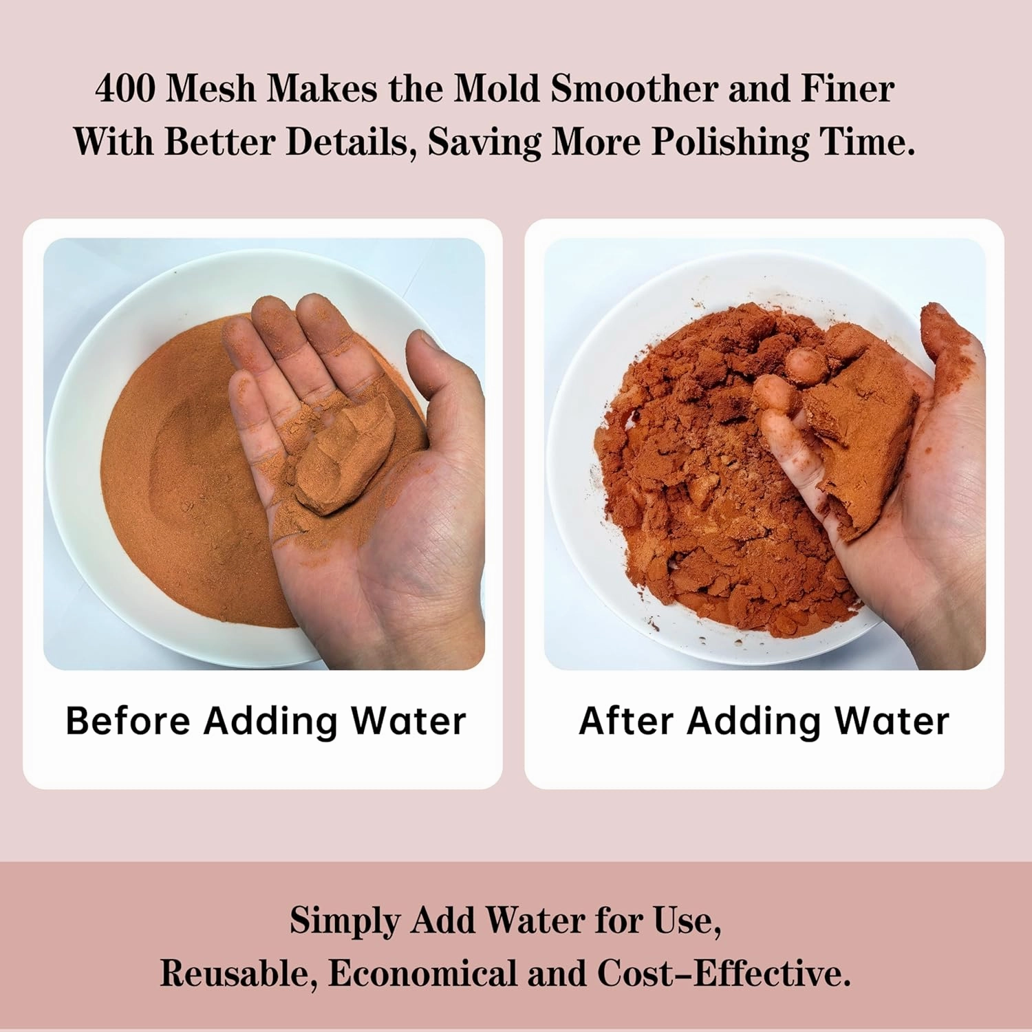 Natural Casting Sand Ultra-Fine（400Mesh） - Reusable Molding Clay for Detailed Metal Jewelry Casting, Suitable for replicas of Metals Such as Gold, Silver, Copper, and Reusable molding Clay (6 lb)