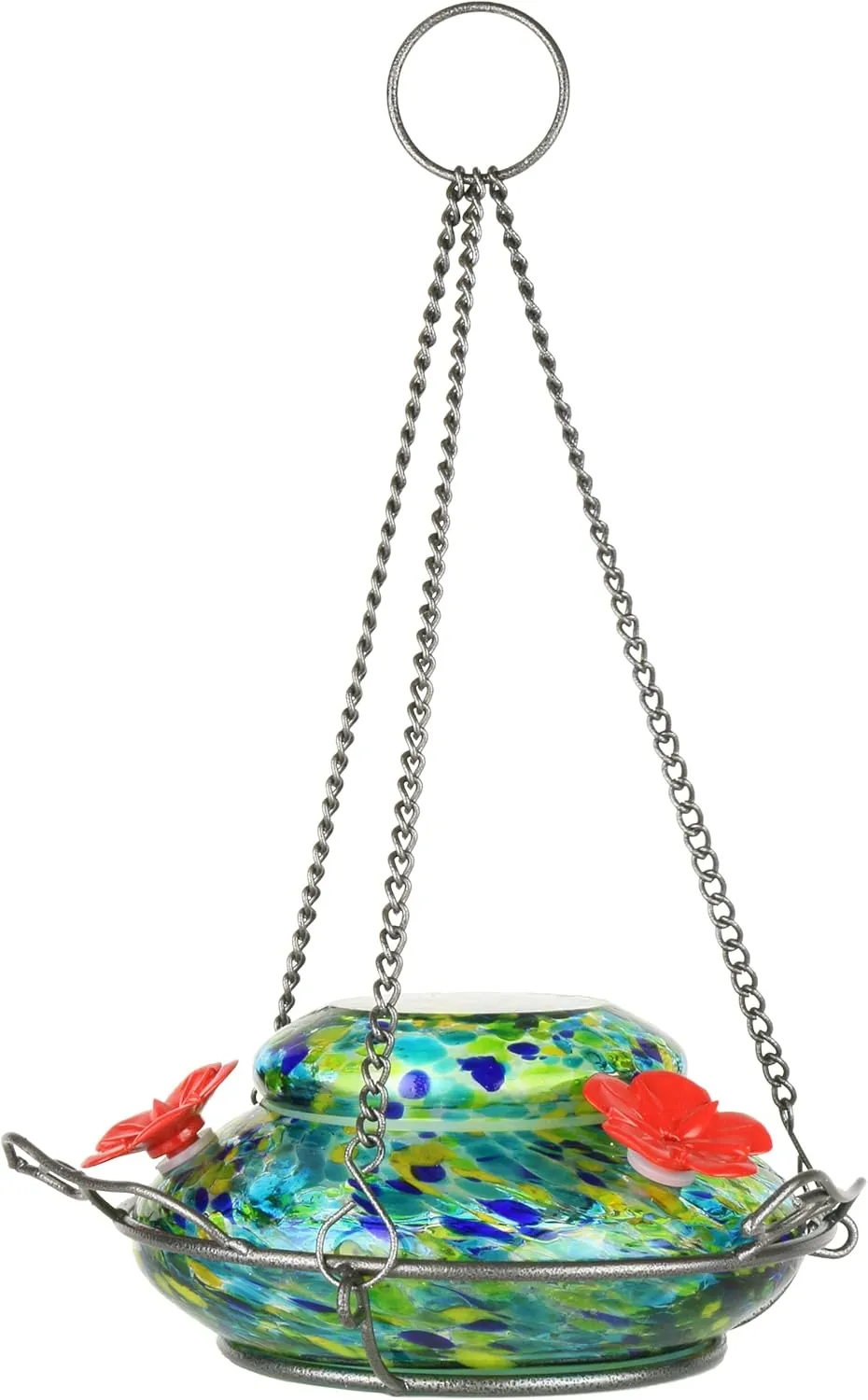 Nature's Way Bird Products GHF7 Hand Blown Illuminated Top Fill Hummingbird Feeder