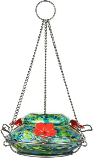 Nature's Way Bird Products GHF7 Hand Blown Illuminated Top Fill Hummingbird Feeder