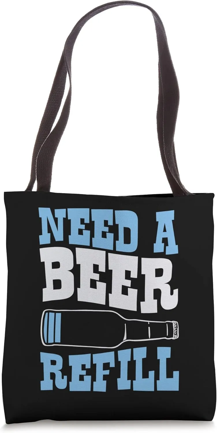 Need A Beer Refill Funny Low Battery Icon Tote Bag