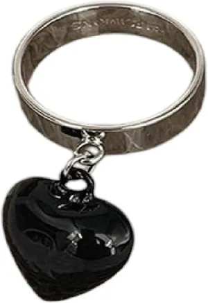 New 2026 Raf Simons Style Design Colorful Chubby Heart Pendant Ring, Unisex Matte Classic Ring Jewelry Rings Fashion Luxury Accessories Creative Gift