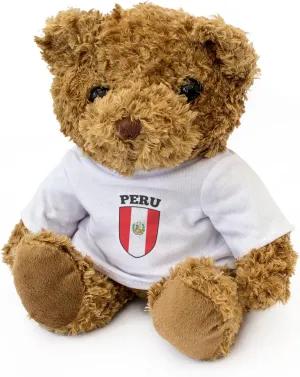 New - Peru Flag Teddy Bear - Cute Soft Cuddly - Gift Present Xmas Birthday