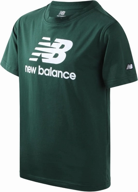 New Balance Boys T Shirts - Short Sleeve Cotton Crewneck Graphic Tees, Athletic Logo Shirts for Boys (Sizes: 8-20), Size 8, Green