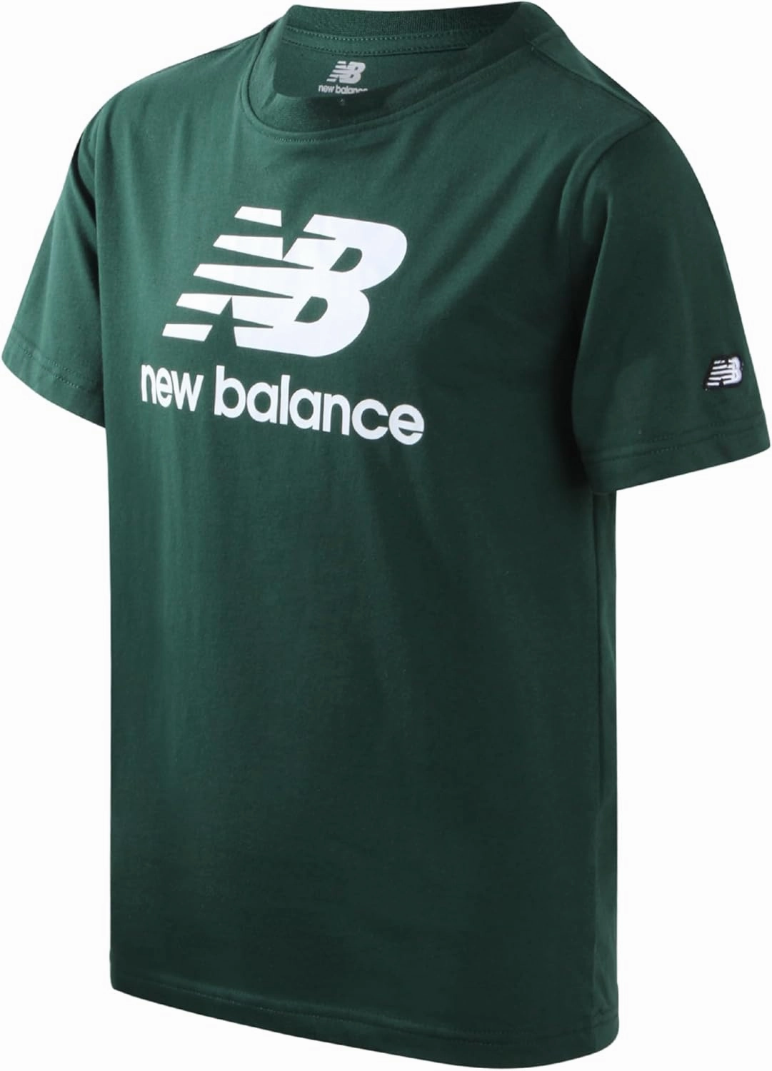 New Balance Boys T Shirts - Short Sleeve Cotton Crewneck Graphic Tees, Athletic Logo Shirts for Boys (Sizes: 8-20), Size 8, Green