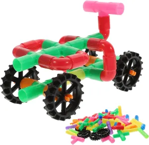 NOLITOY 1 Set Building Blocks for Educational Interlocking Tubular Assembly Kit for Early Learning and Creativity for Home Classroom and Present Giving