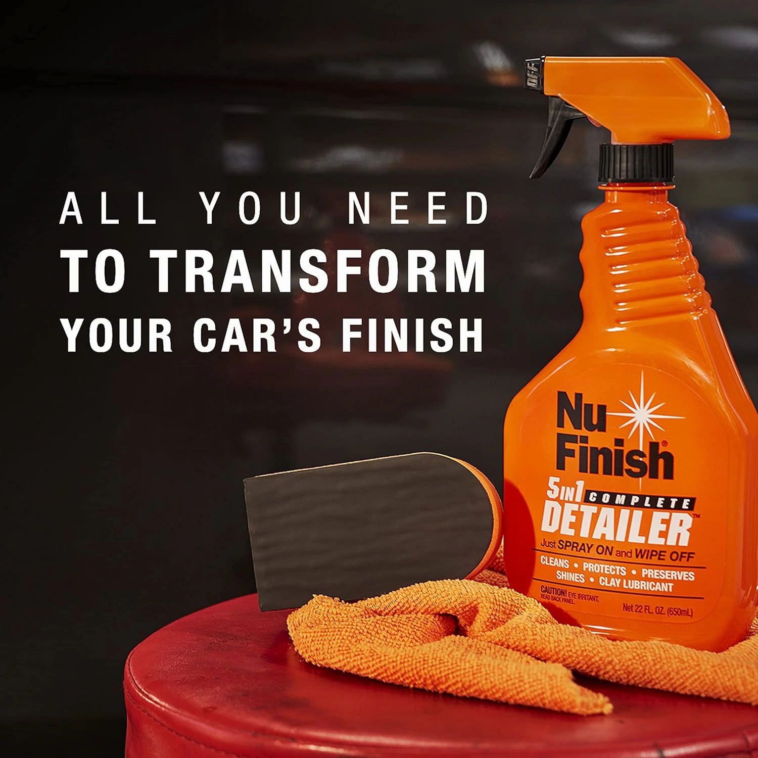 Nu Finish Quick Clay Car Kit with Clay Block, 5-in-1 Detailer and Cloth (3 Items)