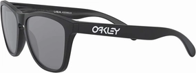 Oakley Frogskins Sunglasses Men's Polarized Lifestyle Authentic Eyewear - Matte Black/Black Iridium/One Size Fits All