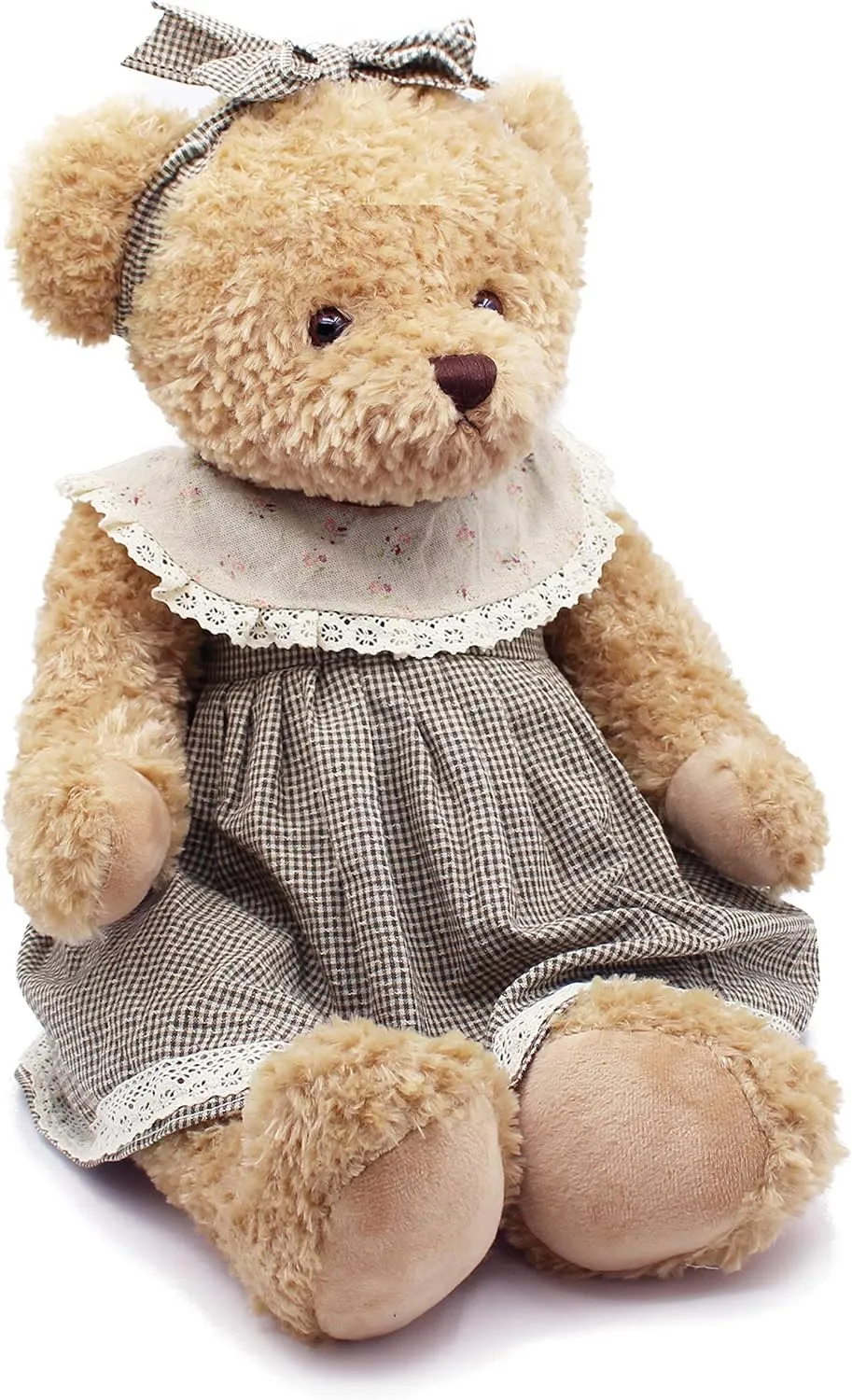 Oitscute Big Baby Teddy Bear with Cloth Cute Stuffed Animal Soft Plush Toy 25" (Black&Brown)