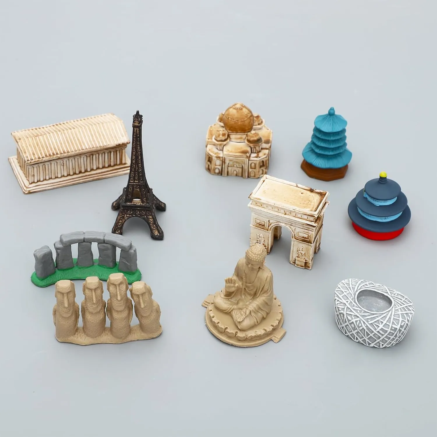 ONEST 20 Pieces Mini World Building Model Playsets Famous Architecture Figurines Toys for Boys and Girls