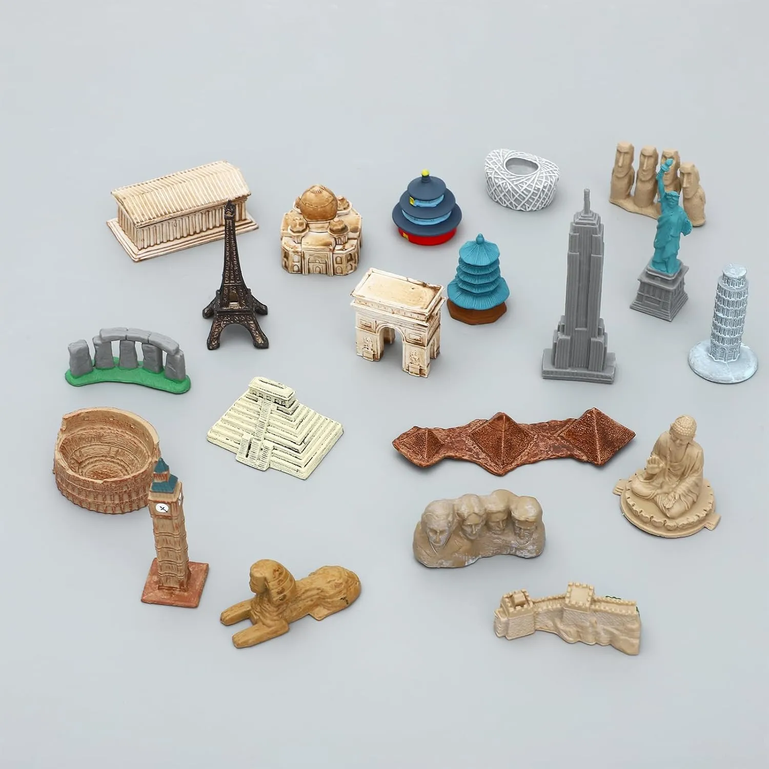 ONEST 20 Pieces Mini World Building Model Playsets Famous Architecture Figurines Toys for Boys and Girls