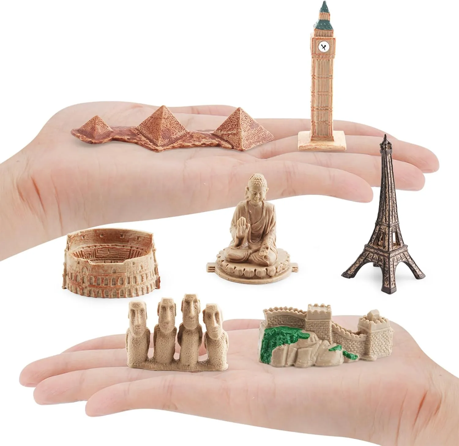 ONEST 20 Pieces Mini World Building Model Playsets Famous Architecture Figurines Toys for Boys and Girls