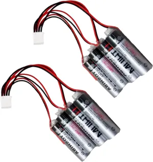 《Pack of 2》ER6V/3.6V 8000mah Battery Pack Replacement for YASKAWA HW0470360-A Battery, ER6V/3.6V PLC Lithium Battery