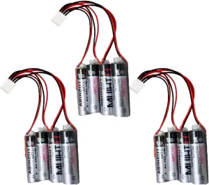 《Pack of 3》ER6V/3.6V 8000mah Battery Pack Replacement for YASKAWA HW0470360-A Battery, ER6V/3.6V PLC Lithium Battery