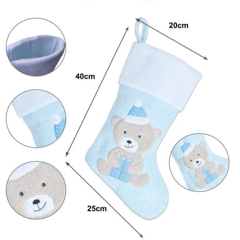 Personalised Fluffy Teddy Bear Stocking