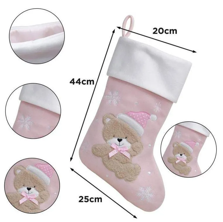 Personalised Fluffy Teddy Bear Stockings