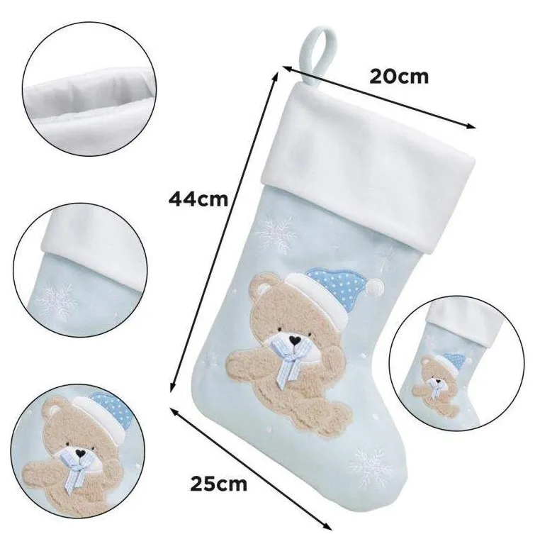 Personalised Fluffy Teddy Bear Stockings