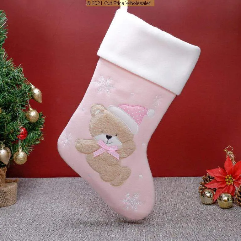 Personalised Fluffy Teddy Bear Stockings