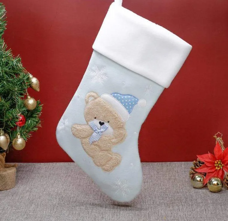 Personalised Fluffy Teddy Bear Stockings