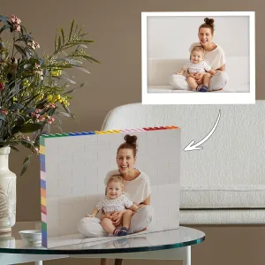 Personalized Photo Building Blocks for Him, Custom Picture Frames Puzzle Set, Colorful DIY Brick Set Home Decor Mothers Day Birthday Couple Gift for Mom Dad Husband Wife
