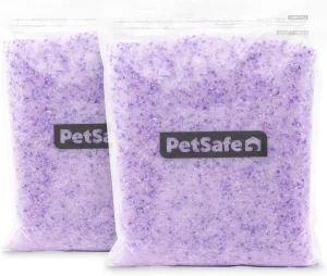 PetSafe ScoopFree Premium Crystal Cat Litter - Outperforms Clay Litter - Less Tracking, Dust for A Fresh Home - Non-Clumping - Two 4.3 lb Bags of Litter (8.6 lb Total) - Lavender