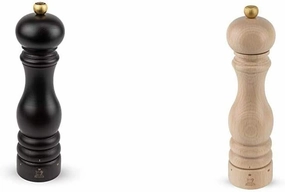Peugeot 23485 Paris u'Select 9-Inch Pepper Mill, Chocolate, 9 Inch & Paris u'Select Salt Mill, 8.67in, Black Lacquered