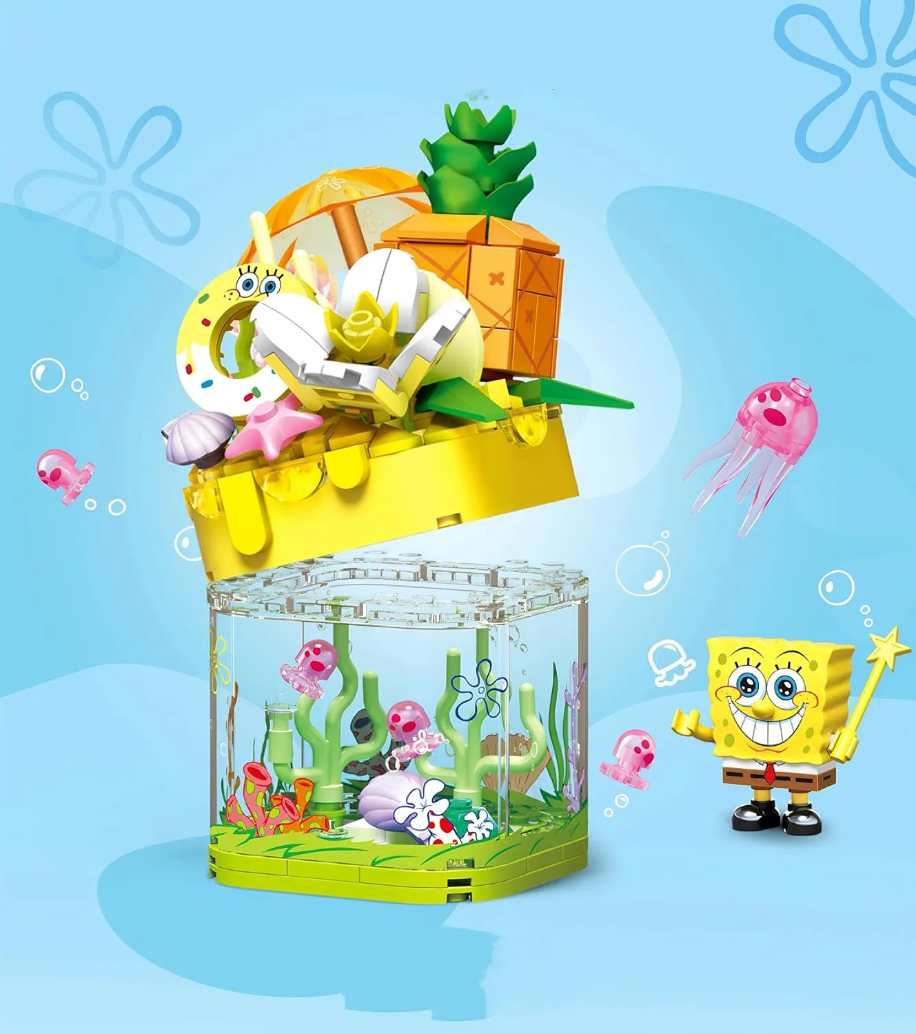 Pineapple Lemon Building Blocks Set Series with Lights for Boys and Girls Teenagers Adults Best Toys